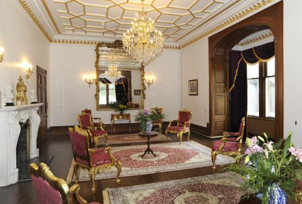  One of the 15 sitting rooms in the humongous property