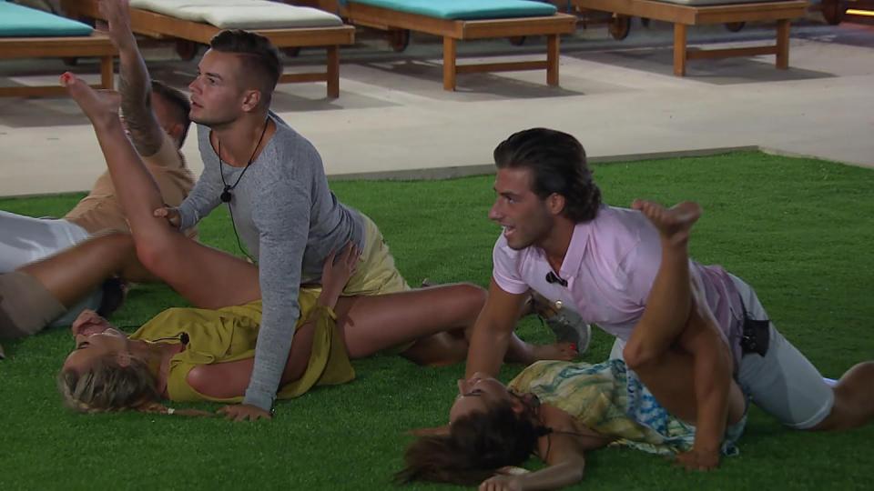  Love Island stars recreate their favourite sex positions in tonight's episode of the reality show