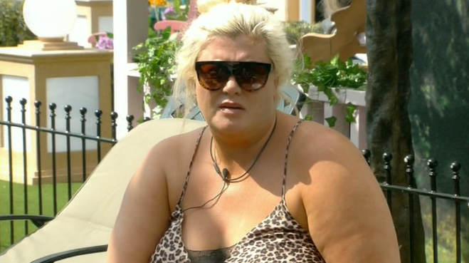  Gemma Collins looked shocked as she listened on