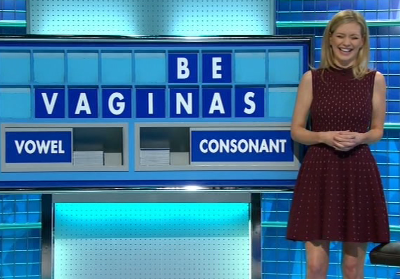  Rachel Riley couldn't help but laugh when a Countdown contestant spelled out "vaginas" on today's show