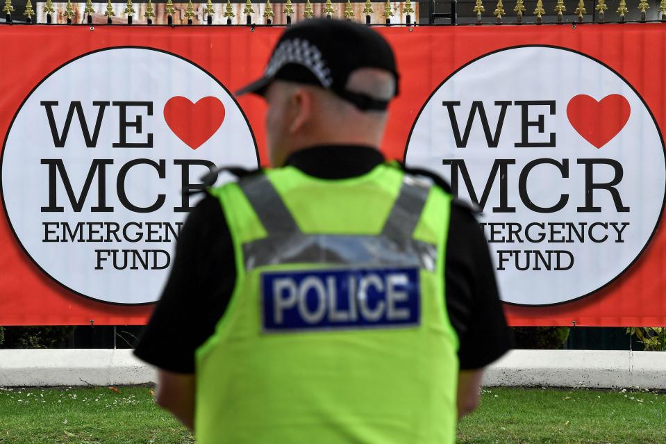  Police created a ring of steel around the concert area ahead of the fundraising gig