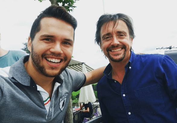  Richard Hammond was pictured smiling with a fan just moments before the horror crash