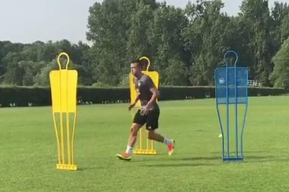  John Terry was doing drills and training exercises after returning from holiday in Portugal