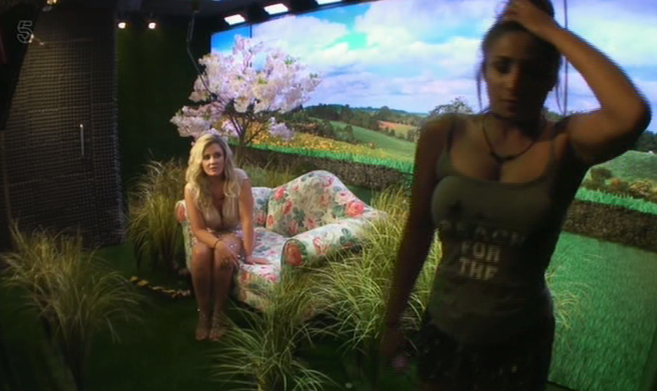  Kayleigh proceeded to take her frustration out by kicking things in the Diary Room