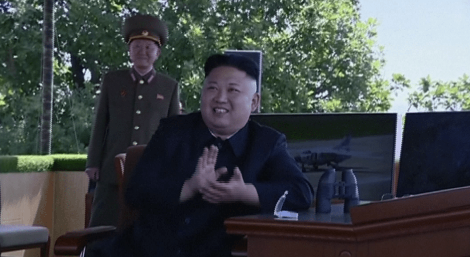  The North Korea despit was watching his planes compete in the annual war games event