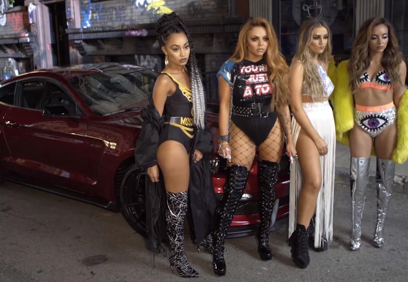  Little Mix pose with the Ford Mustang