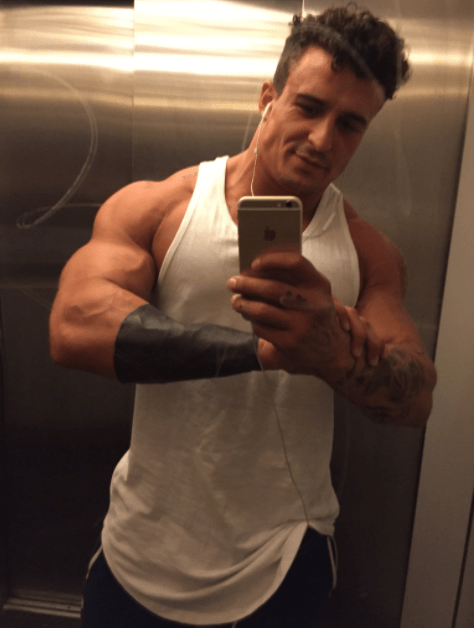  Stripper Lotan Carter poses in a lift