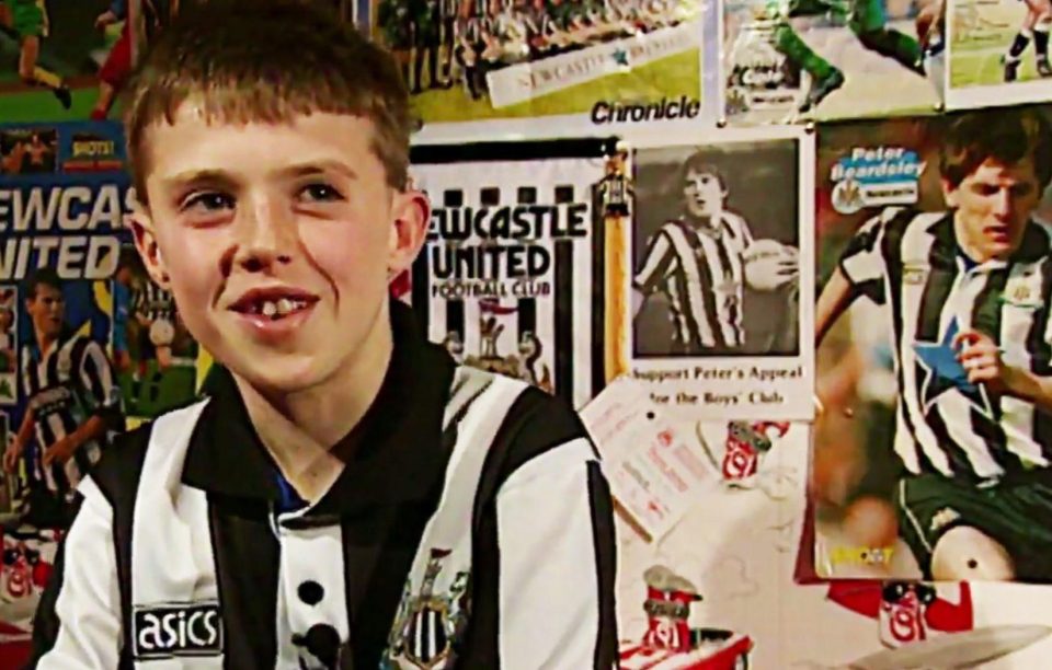  Teenager Michael Carrick was obviously a big Newcastle fan