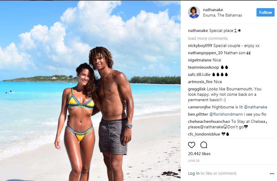  Nathan Ake is currently in the Bahamas with his girlfriend