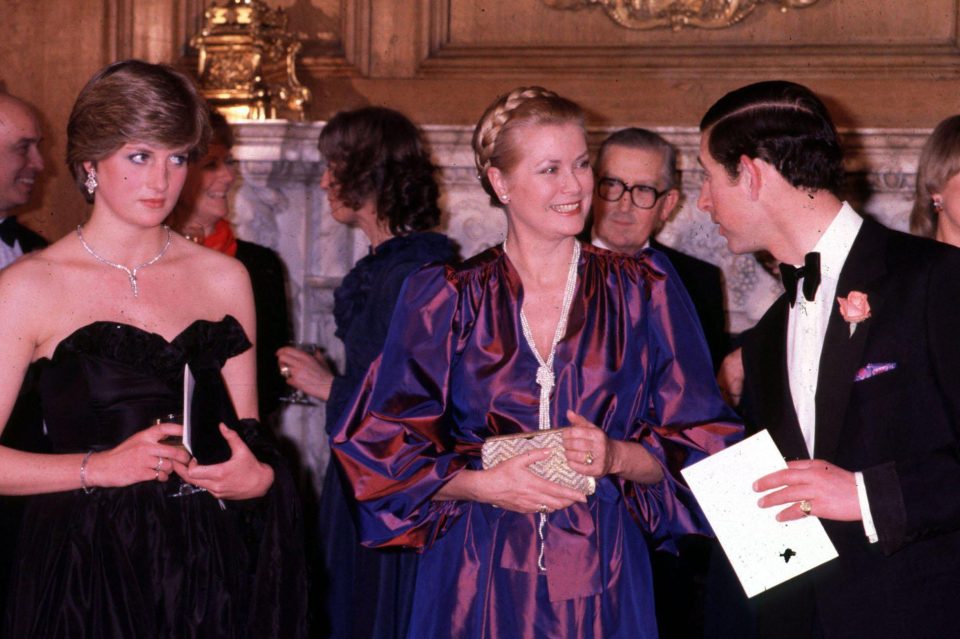  Princess Diana at her first official date with husband-to-be Prince Charles and Princess Grace of Monaco