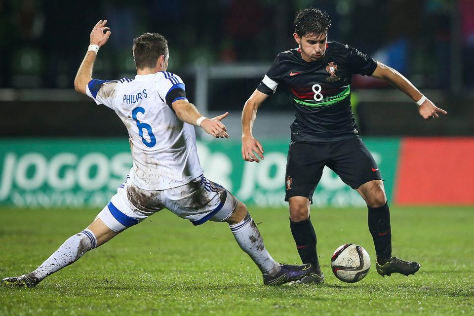  Neves (right) has played two matches for the Portuguese national team