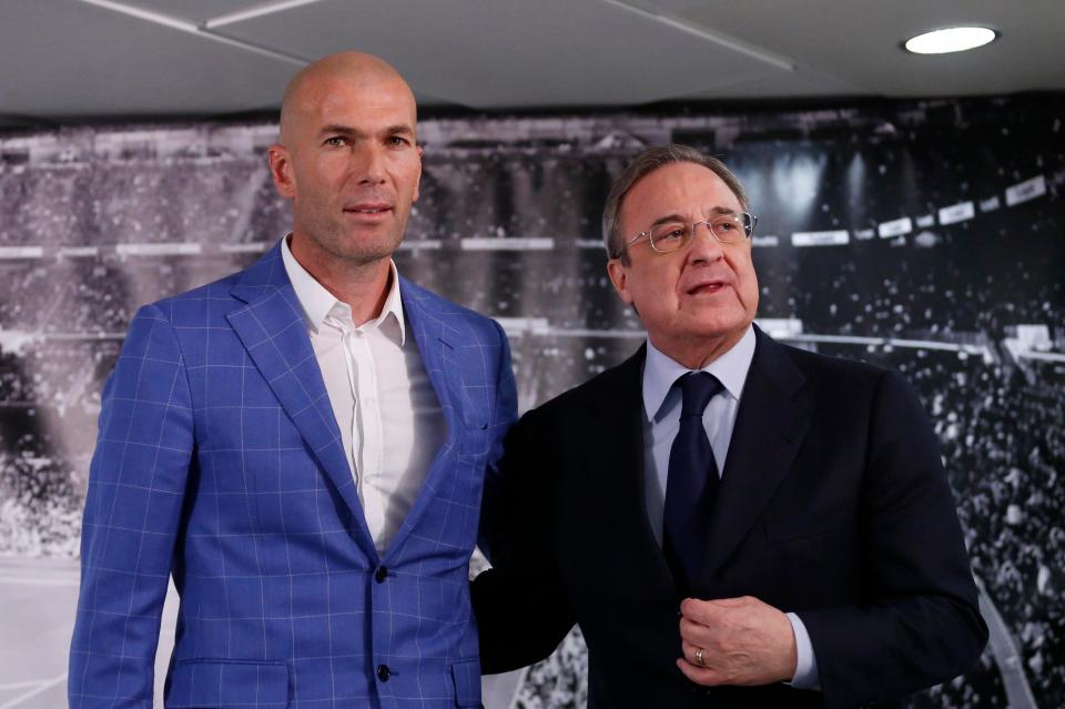  Zinedine Zidane and Florentino Perez disagree on which star should be sold