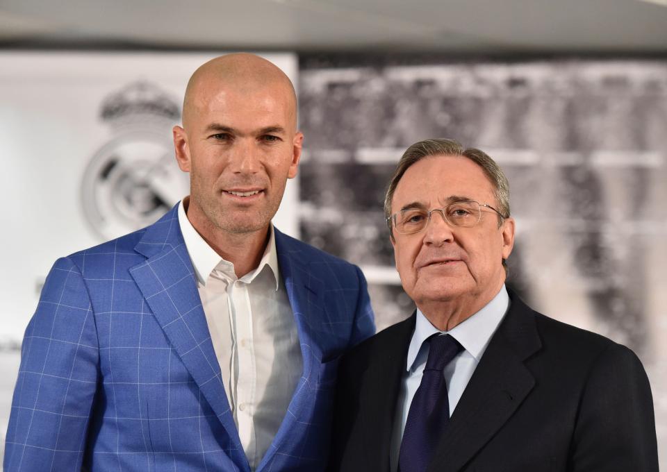  Florentino Perez says his priority is agreeing a new deal with Zinedine Zidane this summer