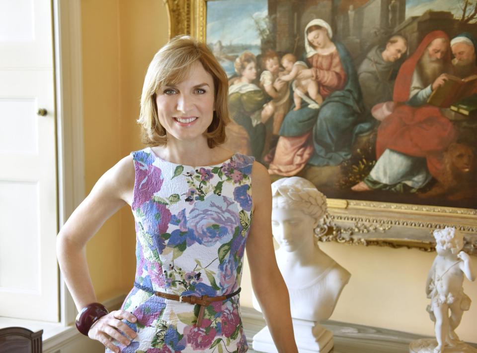  Fiona Bruce is known for hosting the Antiques Roadshow and Question Time