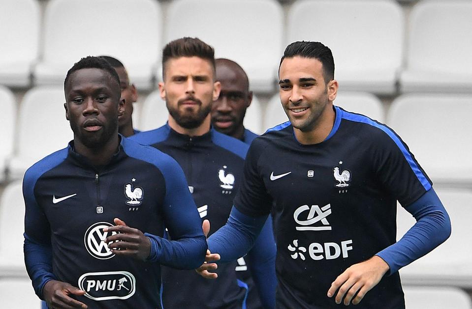  Adil Rami in training with the France squad ahead of Euro 2016