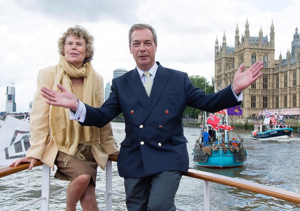  The stunt was intended to mock an appearance by Labour MP Kate Hoey and Nigel Farage