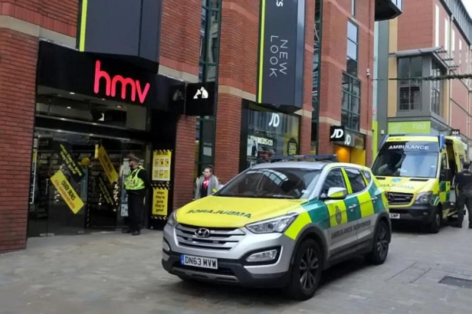  West Yorkshire Police attending a reported stabbing in Leeds city centre last year