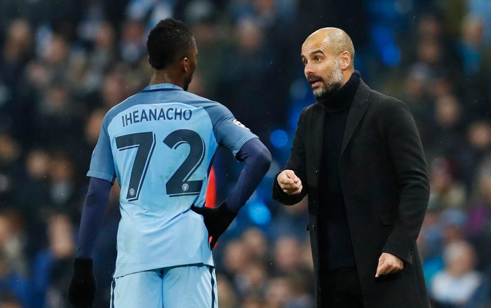  City boss Pep Guardiola started Iheanacho only five times in the Premier League last season