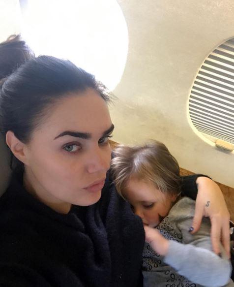  Tamara posted a snap of herself breastfeeding Sophia on a private jet earlier this year