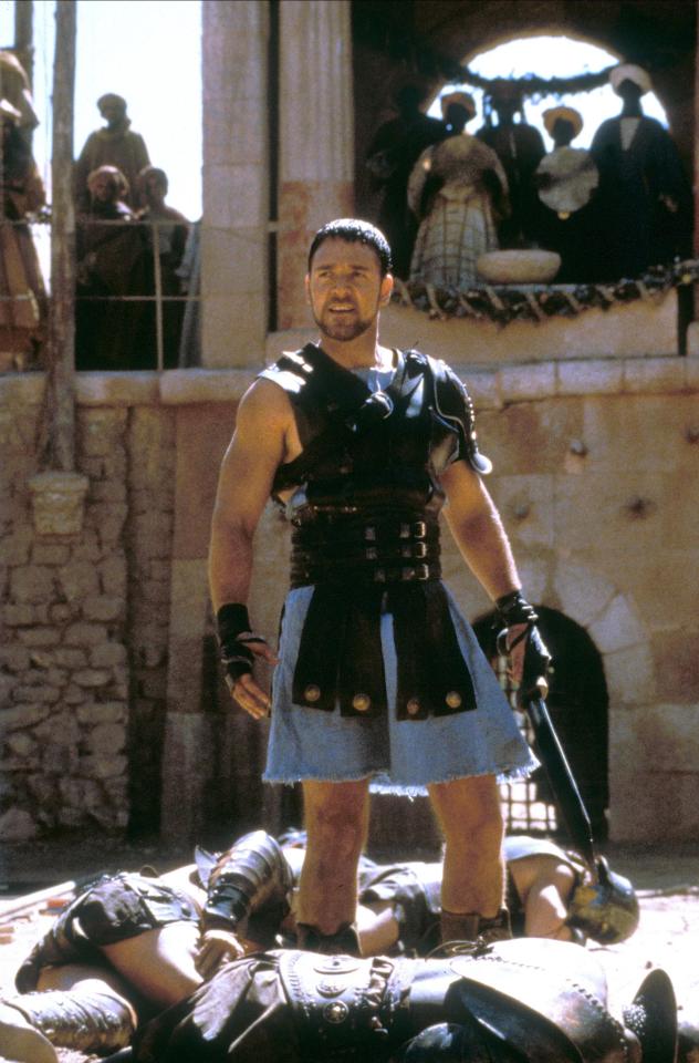  He looked a far cry from his Gladiator character Maximus