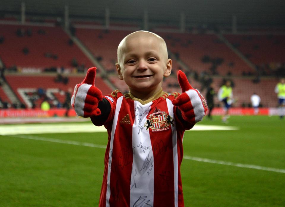  Bradley Lowery as a mascot for his beloved Sunderland