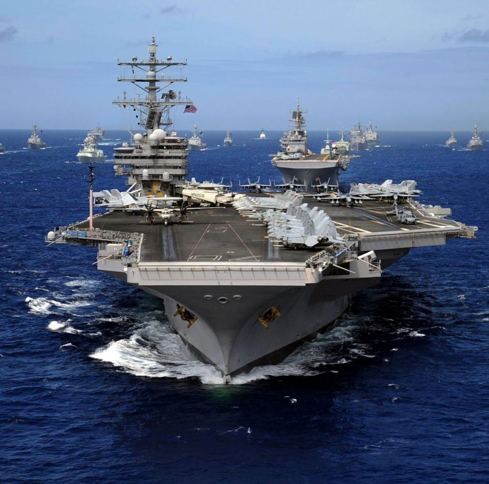  President Donald Trump ordered the aircraft carrier USS Ronald Reagan to the Korean peninsula earlier this year