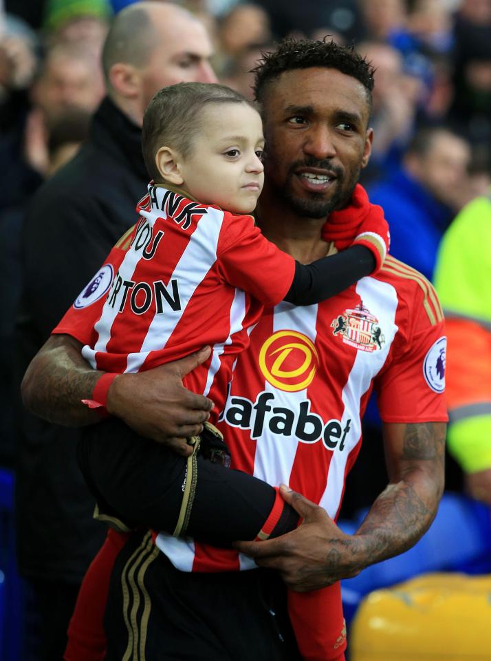  Jermain Defoe has revealed his heartbreak at finding out best pal Bradley Lowery has just weeks to live