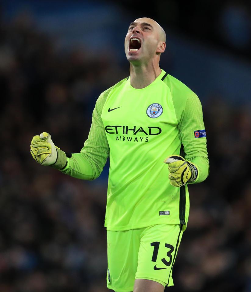  Antonio Conte is eyeing up former Man City No1 Willy Caballero this summer