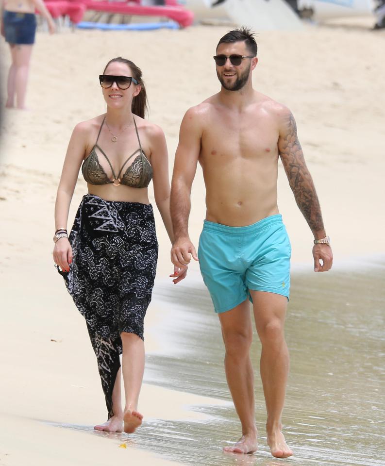  Charlie with his wife Bianca on holiday in Barbados