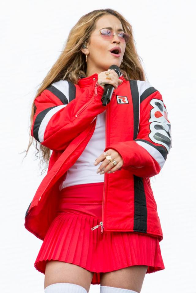  Rita Ora wears Fila on stage at The Big Weekend