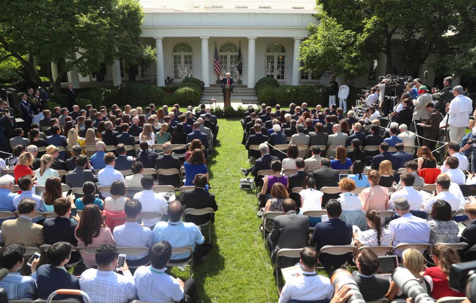  Trump told press gathered in the Rose Garden that he was elected to represent 'Pittsburgh, not Paris'