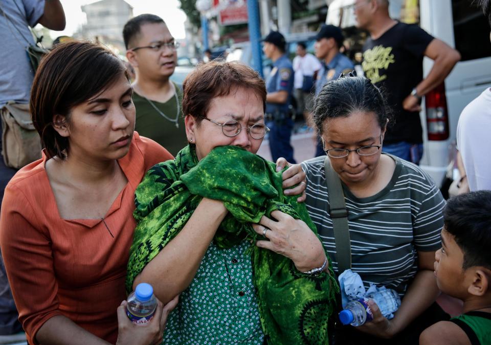  Devastated relatives learned news of their family outside the complex