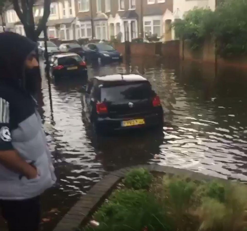 There was also surface flooding in Plaistow in east London