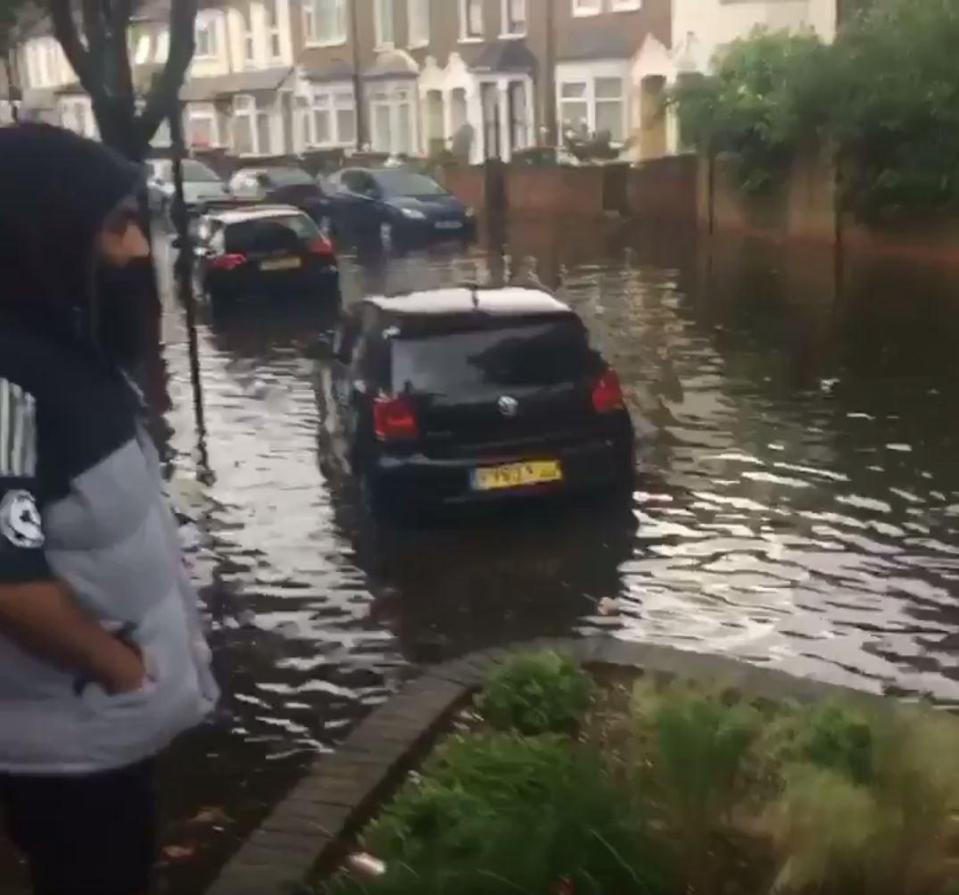  There was also surface flooding in Plaistow in east London