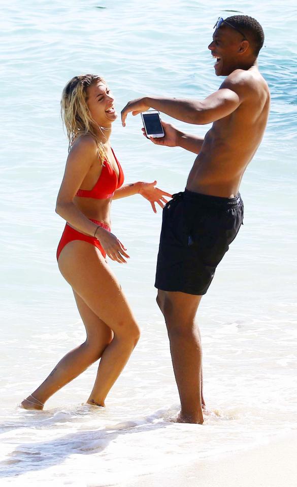  Manchester United striker Anthony Martial looks happier than ever with Melanie Da Cruz