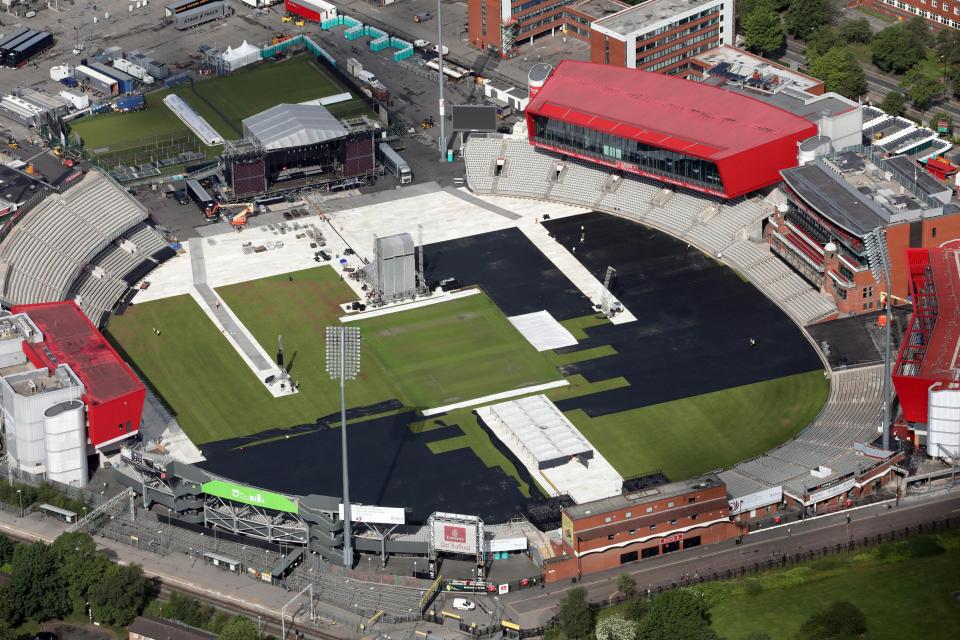  50,000 turned up to the Old Trafford cricket ground yesterday for the tribute concert