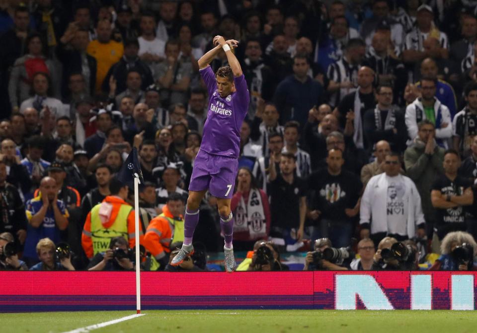  Ronaldo became the first player to score three goals in a Champions League final