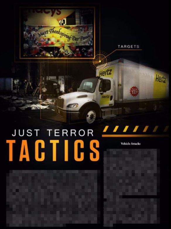 This is the page from the ISIS propaganda magazine featuring a Hertz truck and calling for vehicle attacks at New York’s Macy’s Thanksgiving Parade