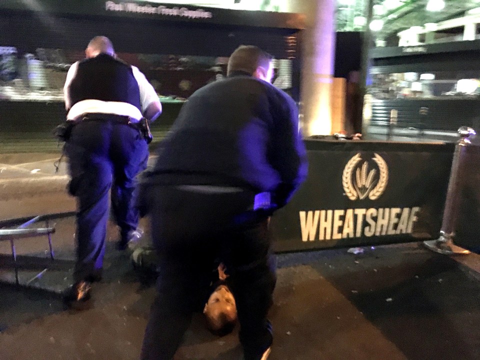 The terrorists stormed Borough Market and began slashing at revellers