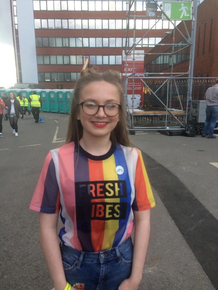  Grace Sutton was keen to show her support at the Ariana Grande One Love Manchester concert yesterday