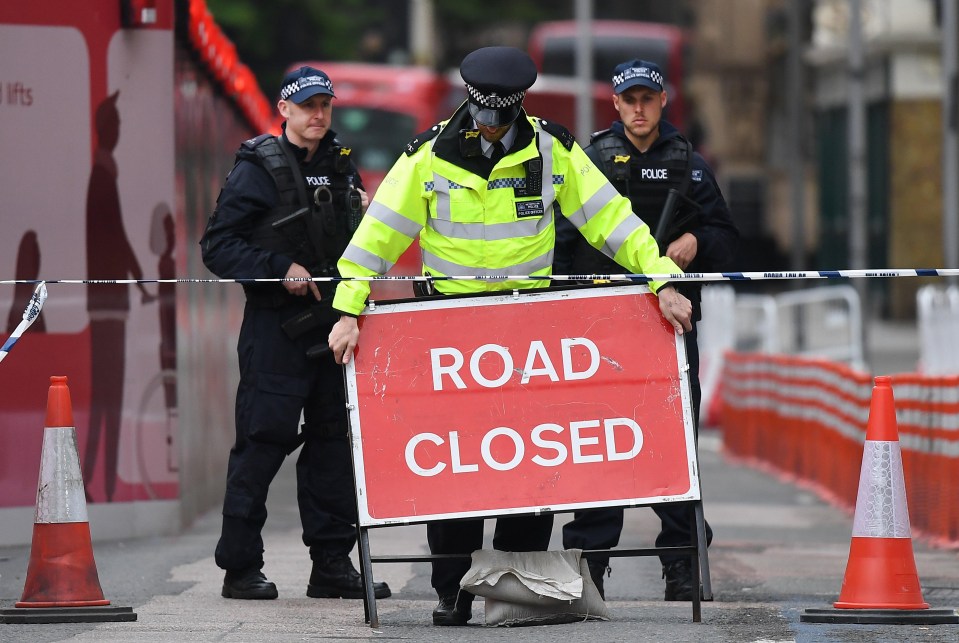 Areas of central London remained cordoned off after Saturday’s terror attack