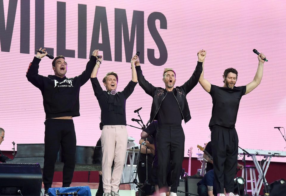  Robbie Williams appeared with Take That in front of thousands at the One Love Manchester fundraising concert