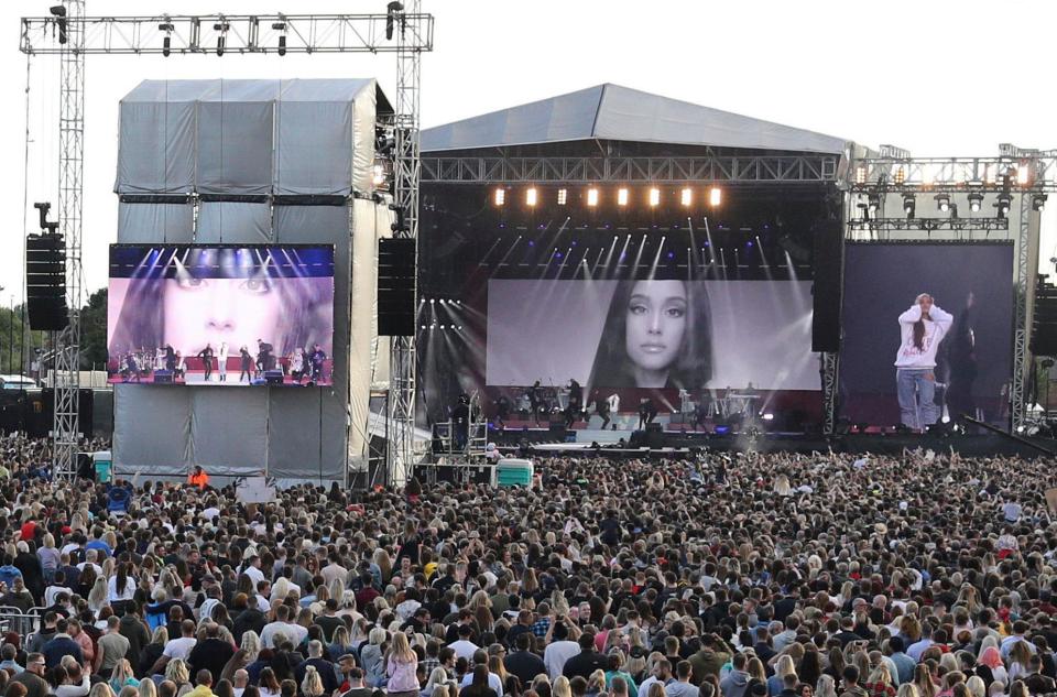  Over 50,000 fans gathered at Old Trafford cricket ground just hours after the London terror atrocity