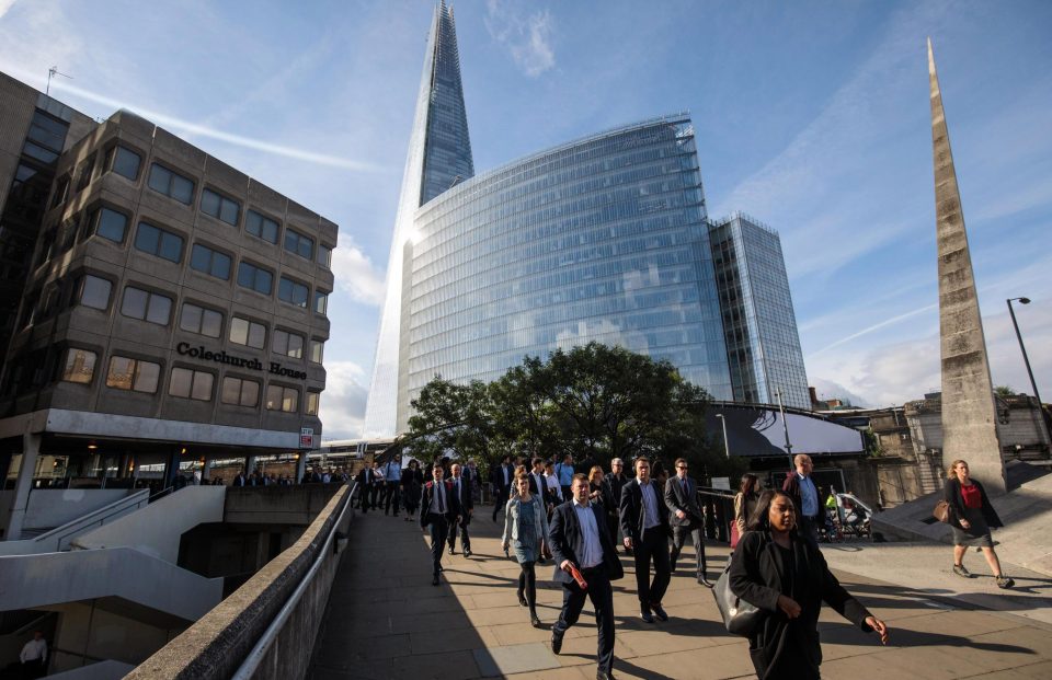  The sun was shining as Londoners were determined to return to business as usual