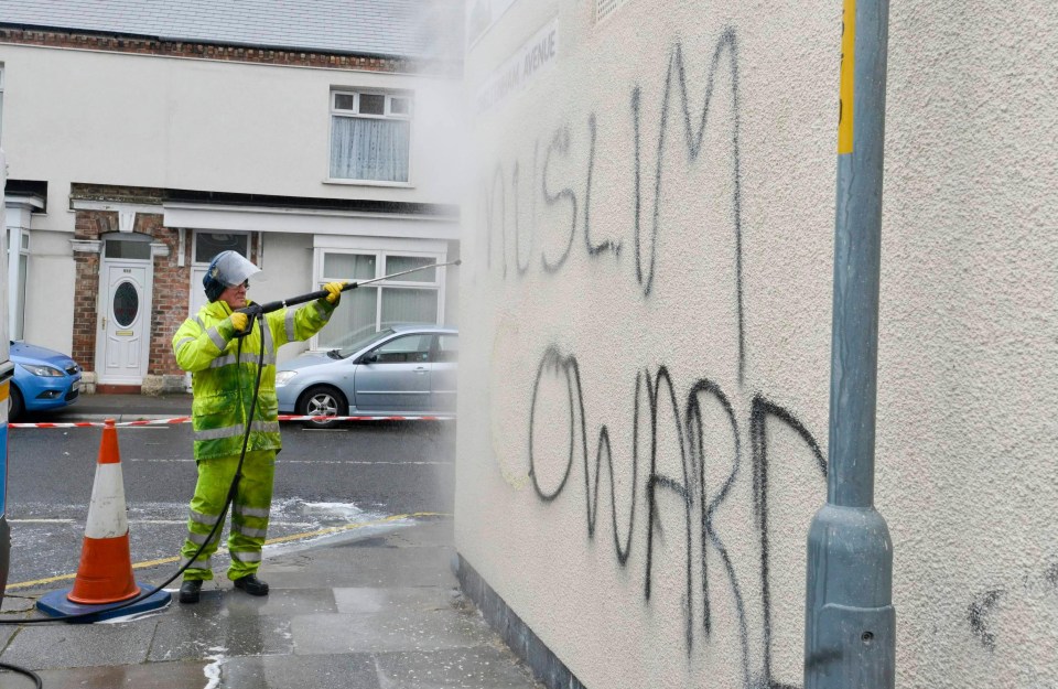 The graffiti has been removed by Stockton Council workers