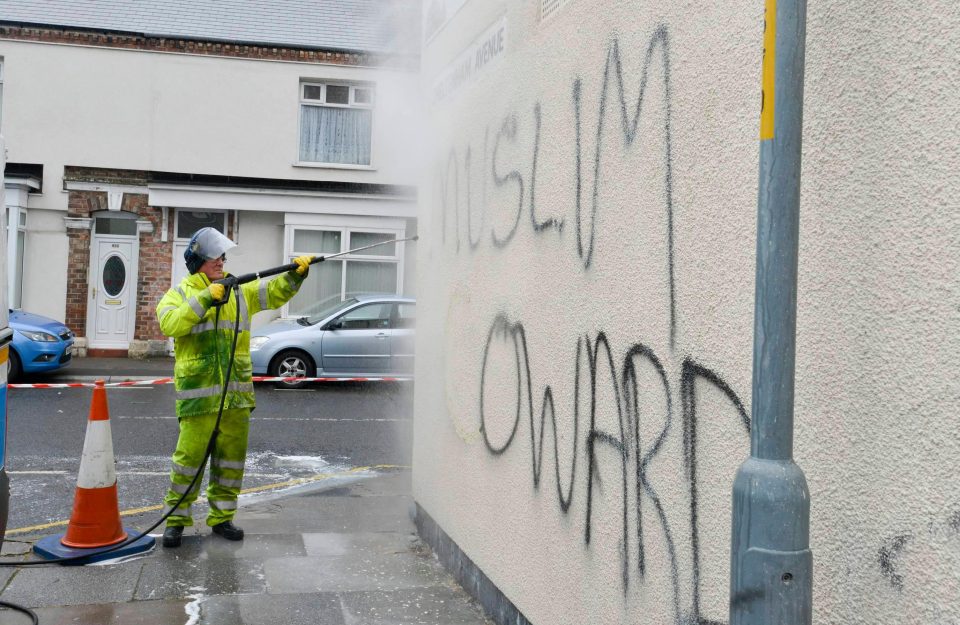  The graffiti has been removed by Stockton Council workers