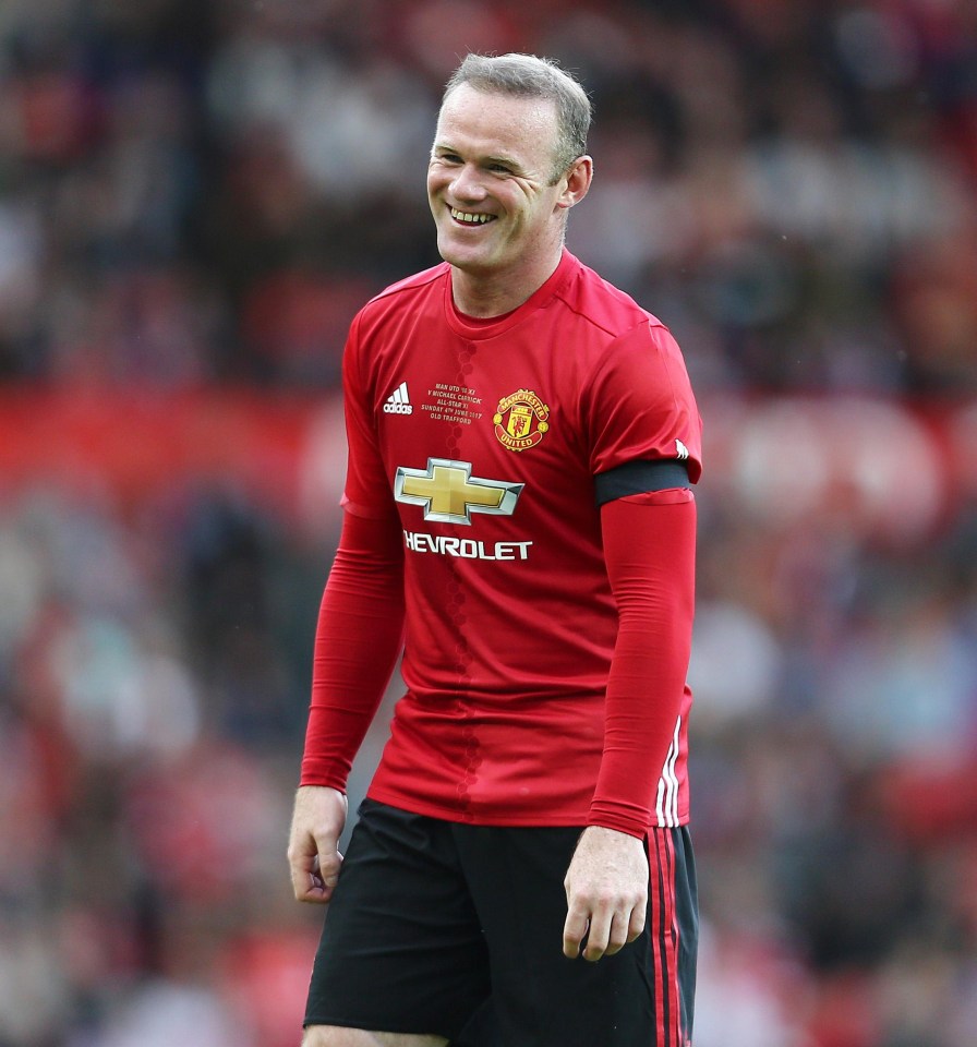 Wayne Rooney played in Michael Carrick's testimonial on Sunday