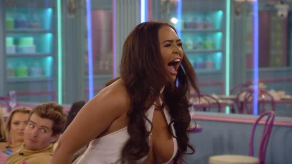  Chanelle then screamed blue murder when she realised she was up for the public vote