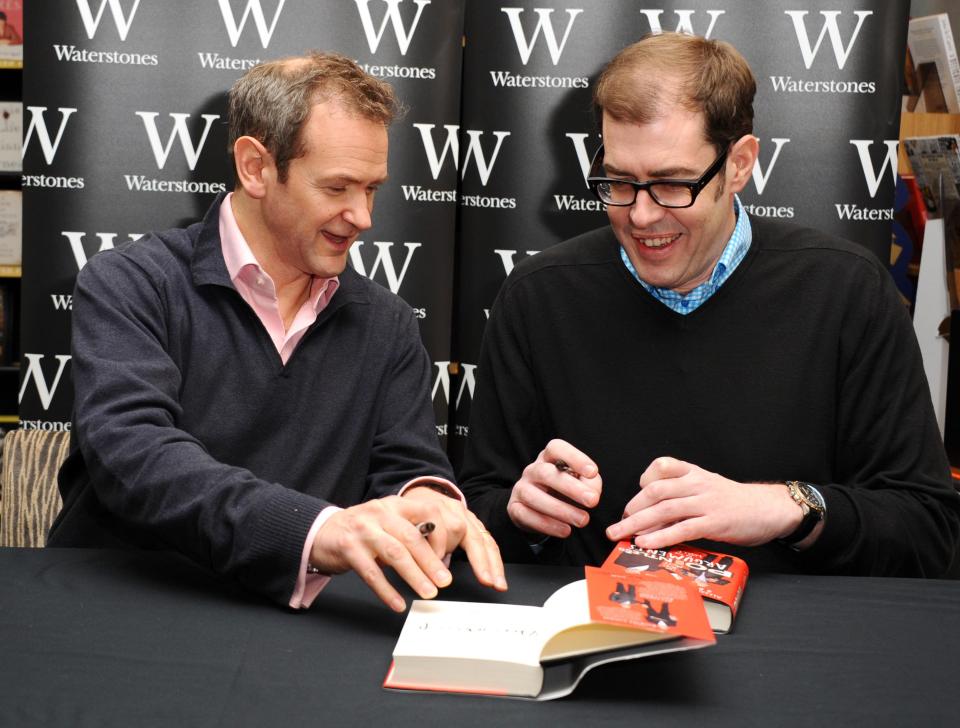  The friends (pictured at a signing of The 100 Most Pointless Arguments In The World) met while studying at Cambridge University