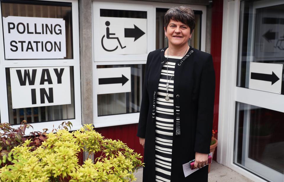  Arlene Foster casts her vote in the June 8 General Election which sent shock-waves throughout the UK